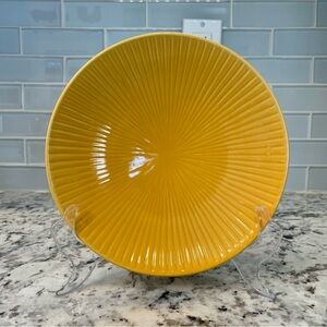 Set of 2 Vintage Yellow Alco Industries "Molded Line" aka “Swirl"